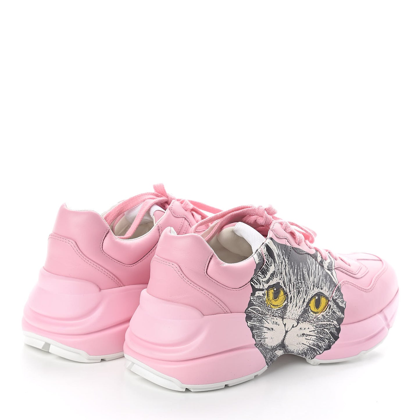 Calfskin Mystic Cat Rhyton Sneakers 37.5 Sugar Pink