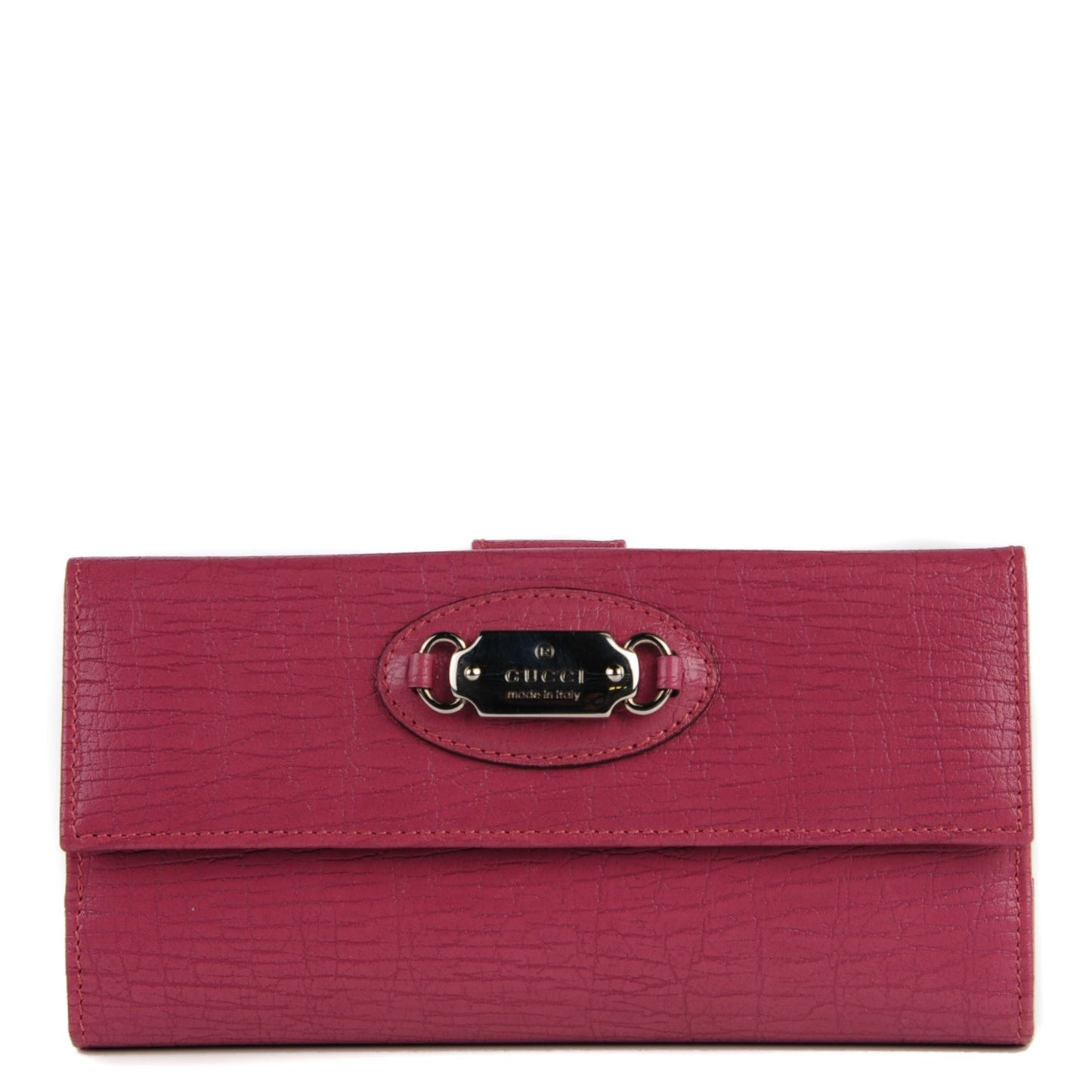 Calfskin Continental Flap Wallet Pink