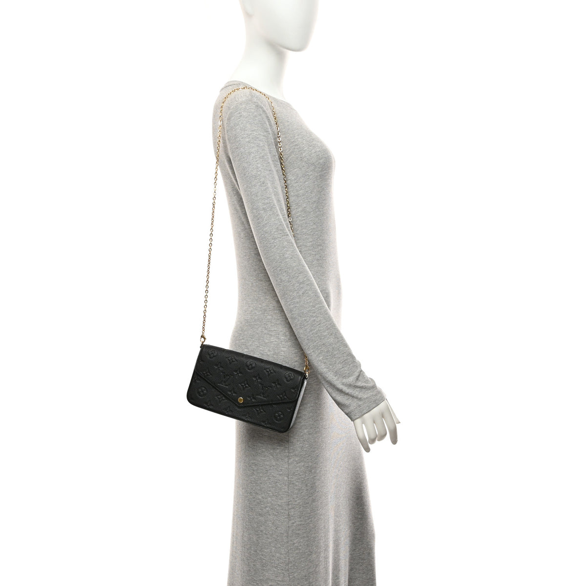Empreinte Pochette Felicie Chain Wallet Black