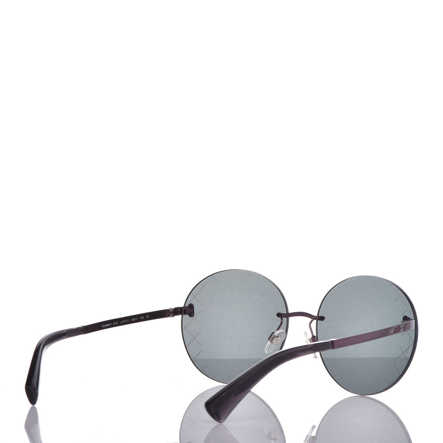 Mirrored Round Sunglasses 4216 Purple