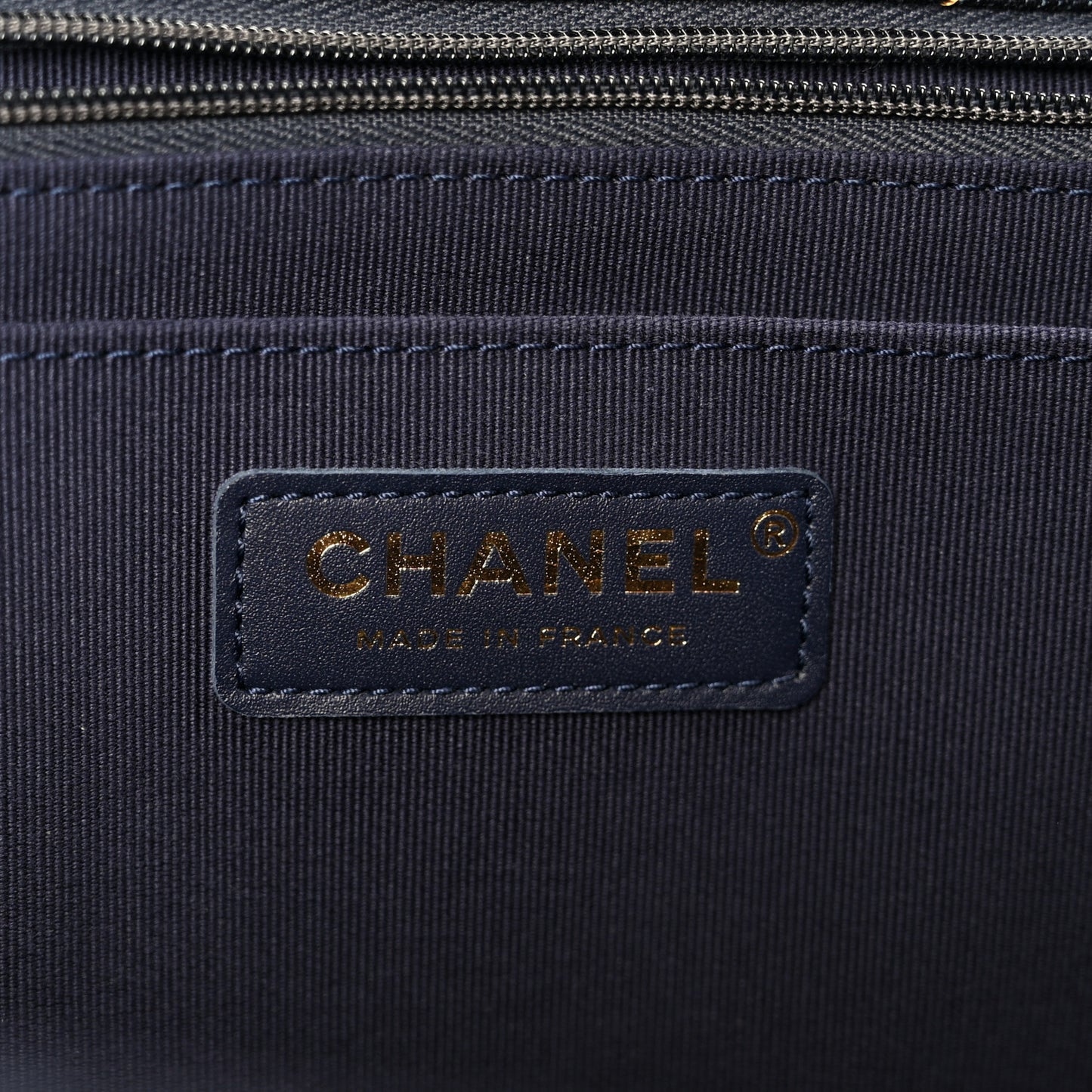 Denim Quilted XXL Travel Flap Bag Dark Blue Orange
