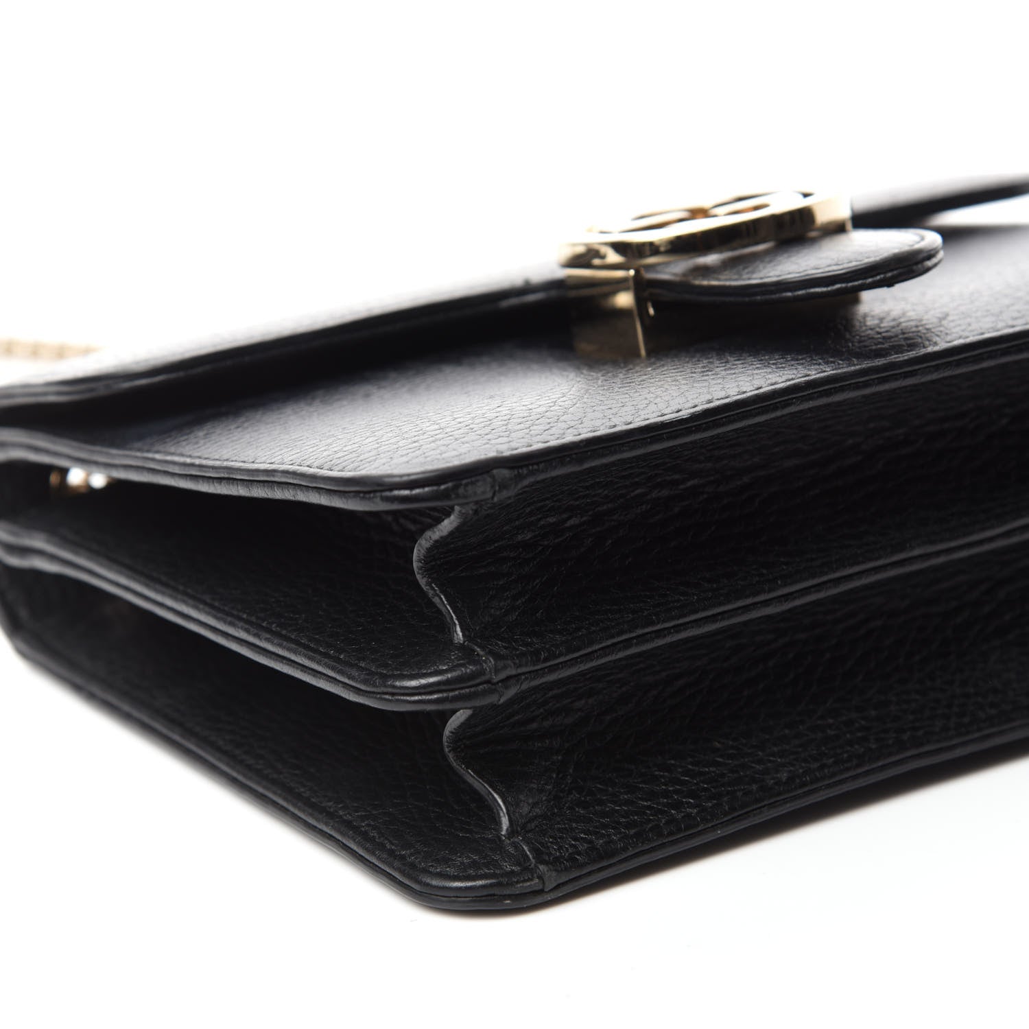 Gucci Dollar Calfskin Small Interlocking G Shoulder Bag Black 6 of 12