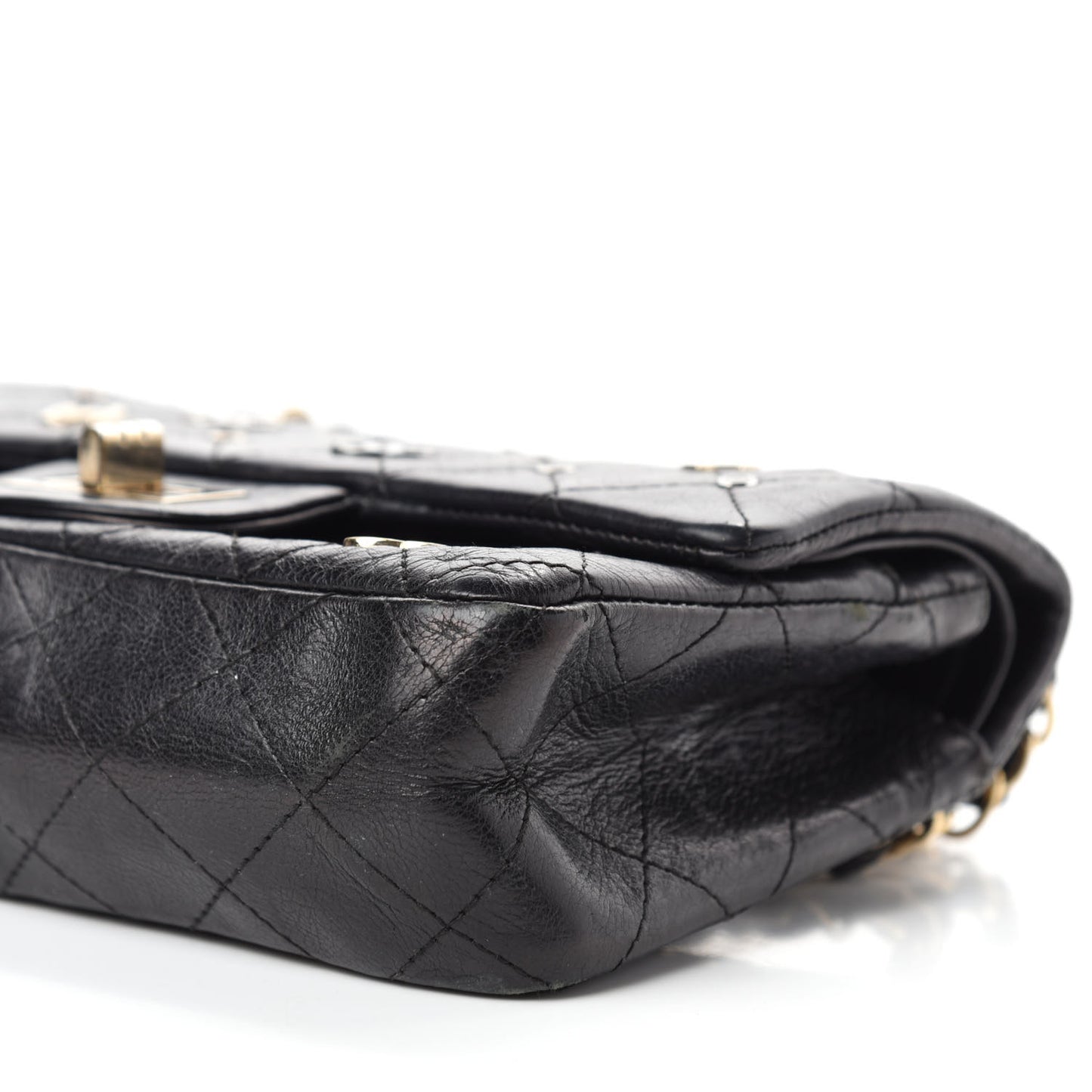Calfskin CC Punk 2.55 Reissue 224 Flap Black