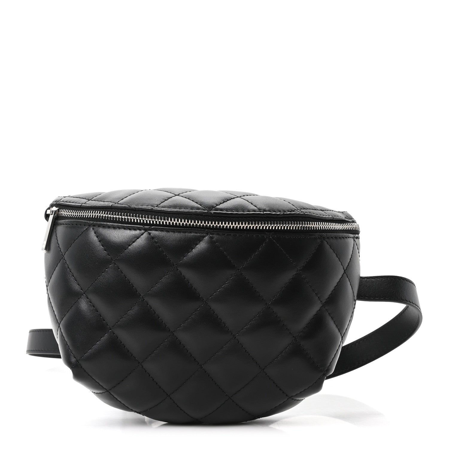 Chanel Calfskin Quilted Uniform Waist Belt Bag Black 1 of 10