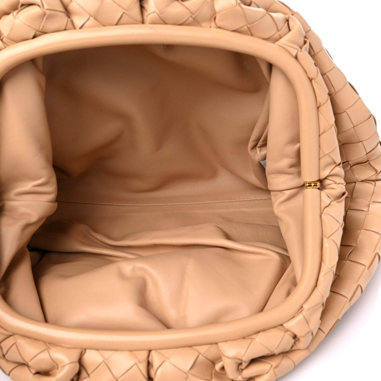 Nappa Maxi Intrecciato The Pouch Oversized Clutch Almond