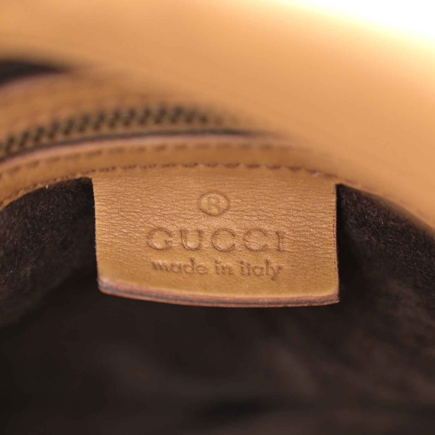 Gucci Calfskin Medium Horsebit Chain Hobo Tan 6 of 12