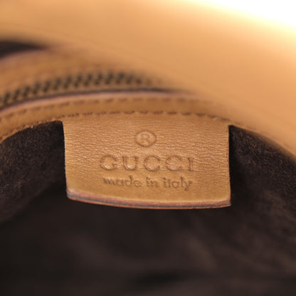 Gucci Calfskin Medium Horsebit Chain Hobo Tan 6 of 12
