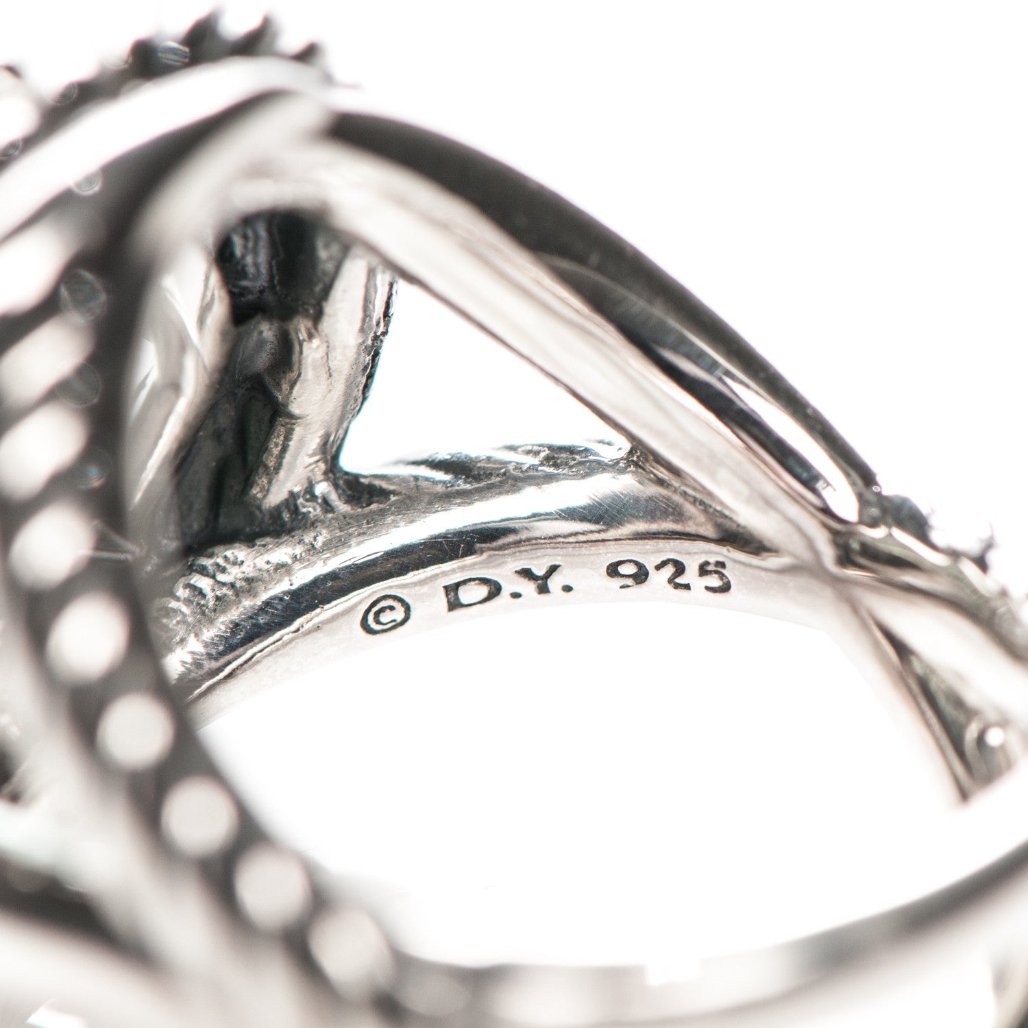 David Yurman Sterling Silver Prasiolite 11mm Infinity Ring 54 7 5 of 5