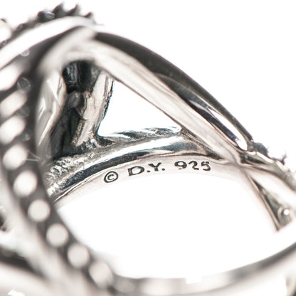 David Yurman Sterling Silver Prasiolite 11mm Infinity Ring 54 7 5 of 5