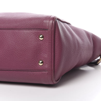 Gucci Pebbled Calfskin Small Soho Top Handle Bag Peonia Flower 11 of 20