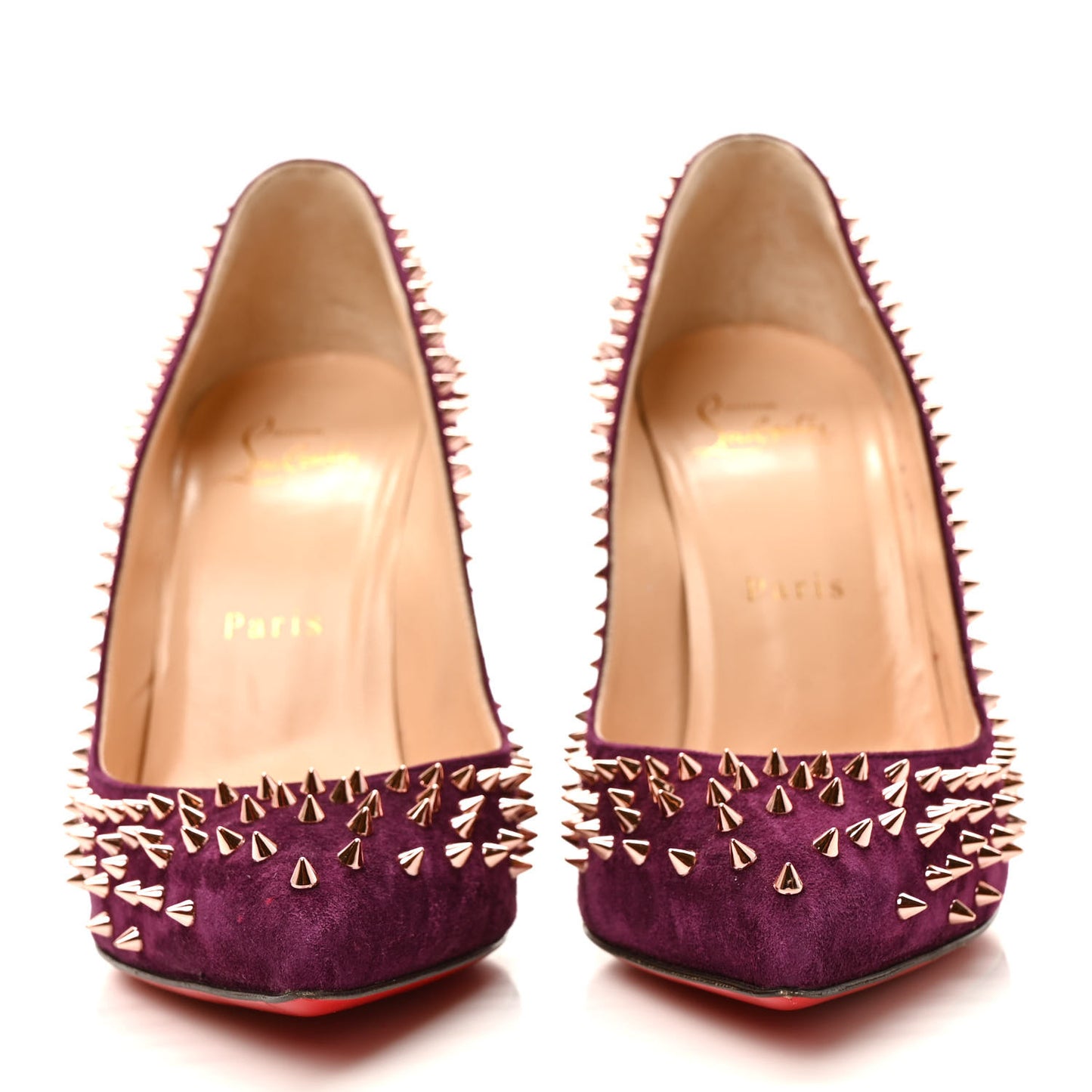 Veau Velours Studded Escarpic 100 Pumps 37.5 Purple