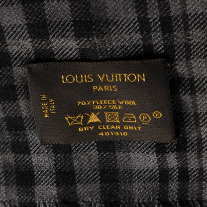 Louis Vuitton Mens Fleece Wool Silk Trunks Shawl 6 of 6