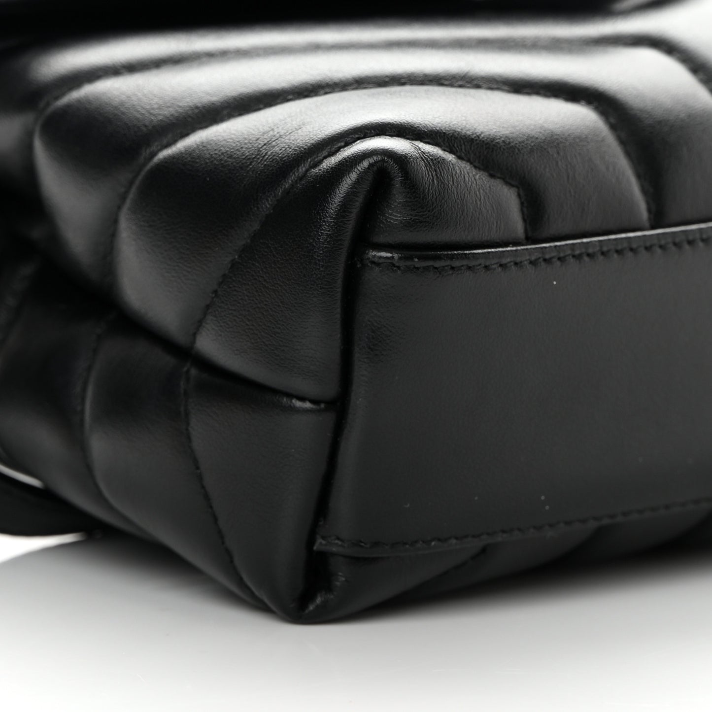 Calfskin Y Quilted Monogram Toy Loulou Crossbody Bag Black