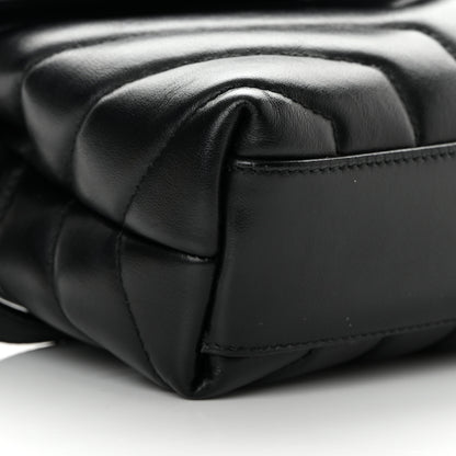 Saint Laurent Calfskin Y Quilted Monogram Toy Loulou Crossbody Bag Black 9 of 14