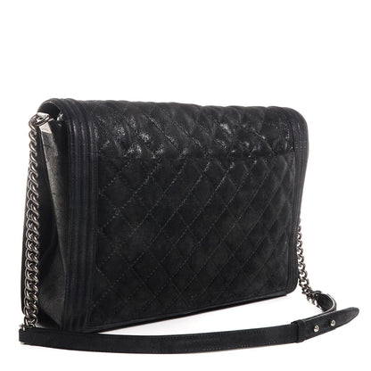 Chanel Goatskin Quilted Large Gentle Boy Flap Black 3 of 7