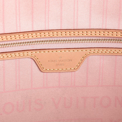 Louis Vuitton Damier Azur Neo Neverfull MM Rose Ballerine 7 of 9