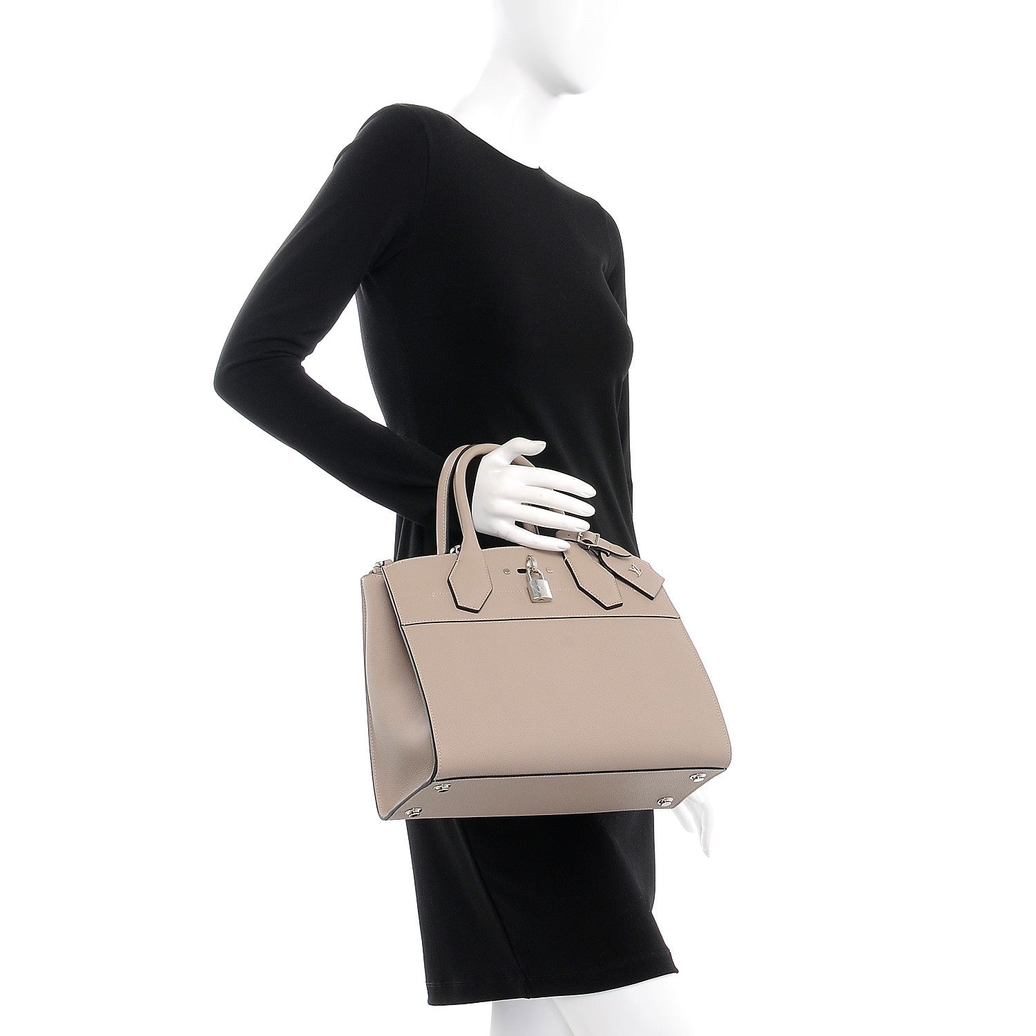 Louis Vuitton Calfskin City Steamer MM Galet 3 of 9