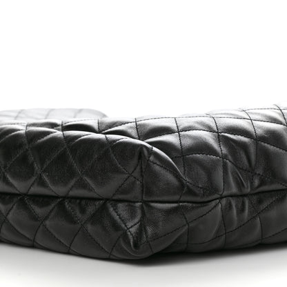 Saint Laurent Lambskin Quilted Maxi Icare Shopping Tote Black 10 of 10