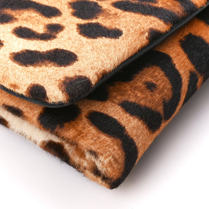 Dolce & Gabbana Calf Hair Leopard Print Chain Clutch 8 of 9