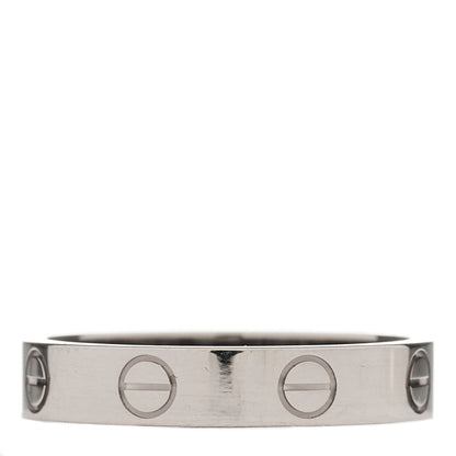 Cartier 18K White Gold 3.5mm LOVE Wedding Band Ring 53 6.5 2 of 4