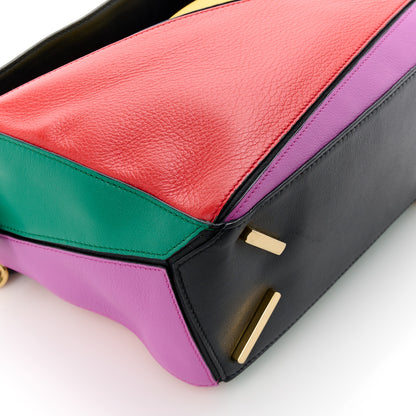 Loewe Calfskin Small Puzzle Bag Multicolor Black 9 of 14