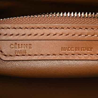 Celine Satin Calfskin Mini Tri-Color Luggage White Brown 6 of 13