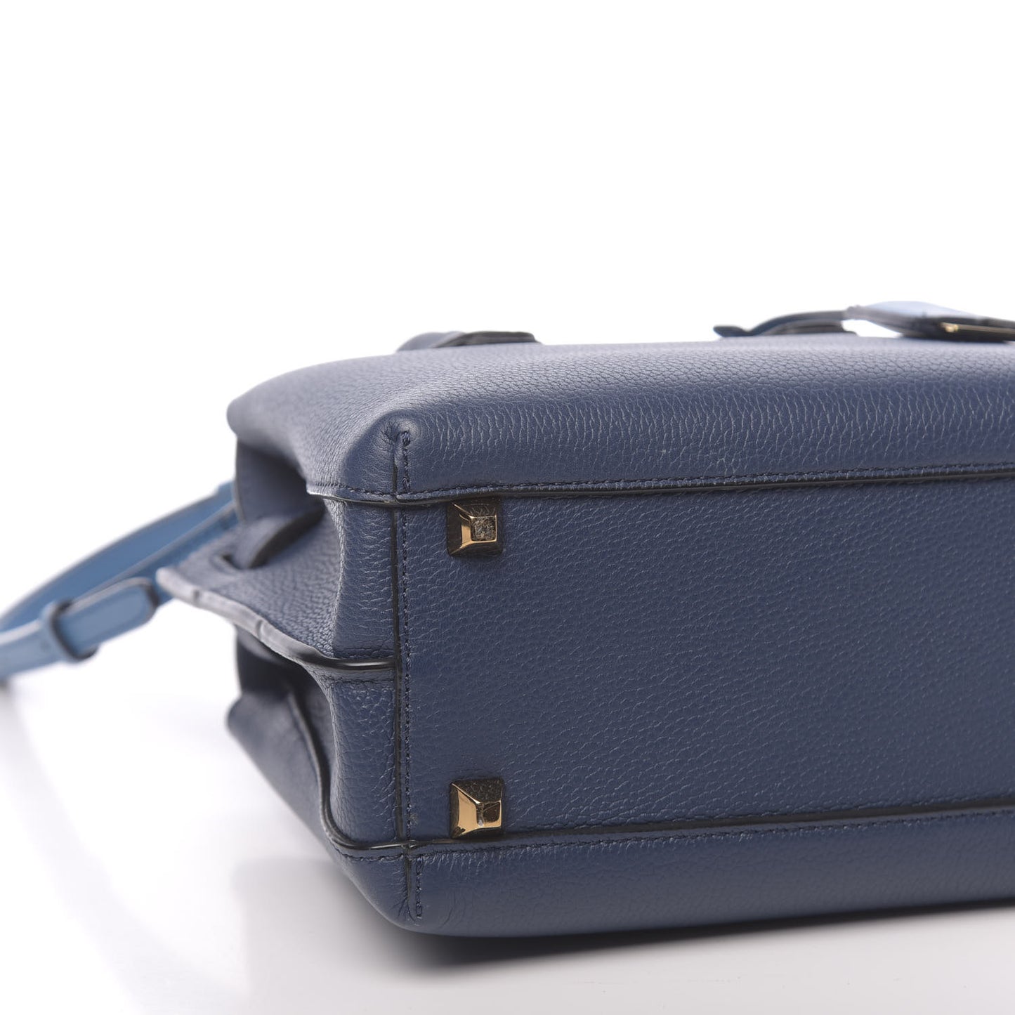 Grained Calfskin Mini Milla Tote Navy