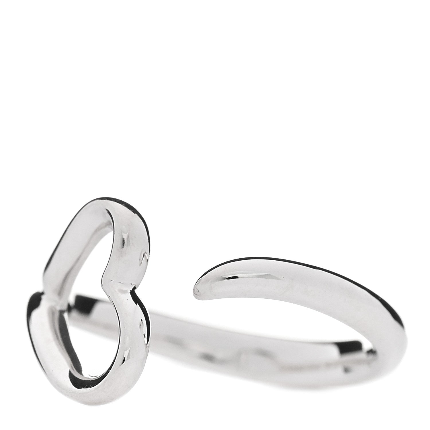 Tiffany Sterling Silver Elsa Peretti Open Heart Ring 53 6.5 4 of 5