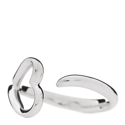 Tiffany Sterling Silver Elsa Peretti Open Heart Ring 53 6.5 4 of 5