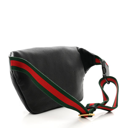 Gucci Grained Calfskin Logo Belt Bag Black 3 of 9