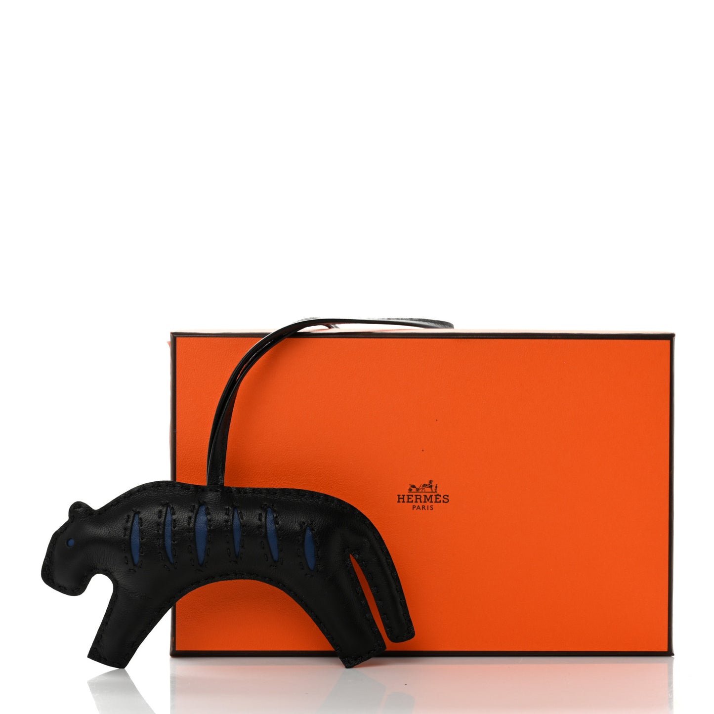 Milo Lambskin Rooroo Bag Charm Black Bleu de Malte