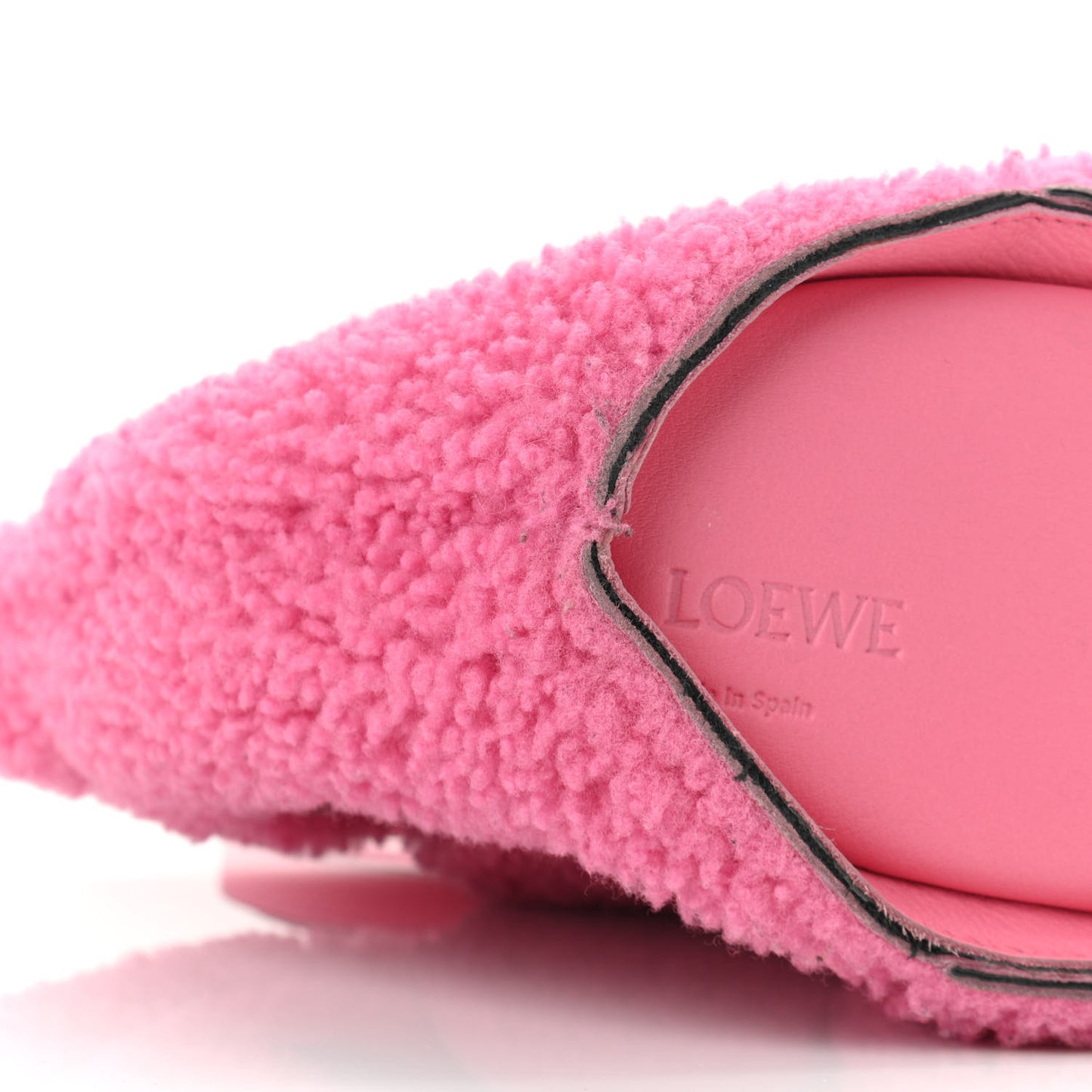 Shearling Mini Bunny Crossbody Bag Dark Pink