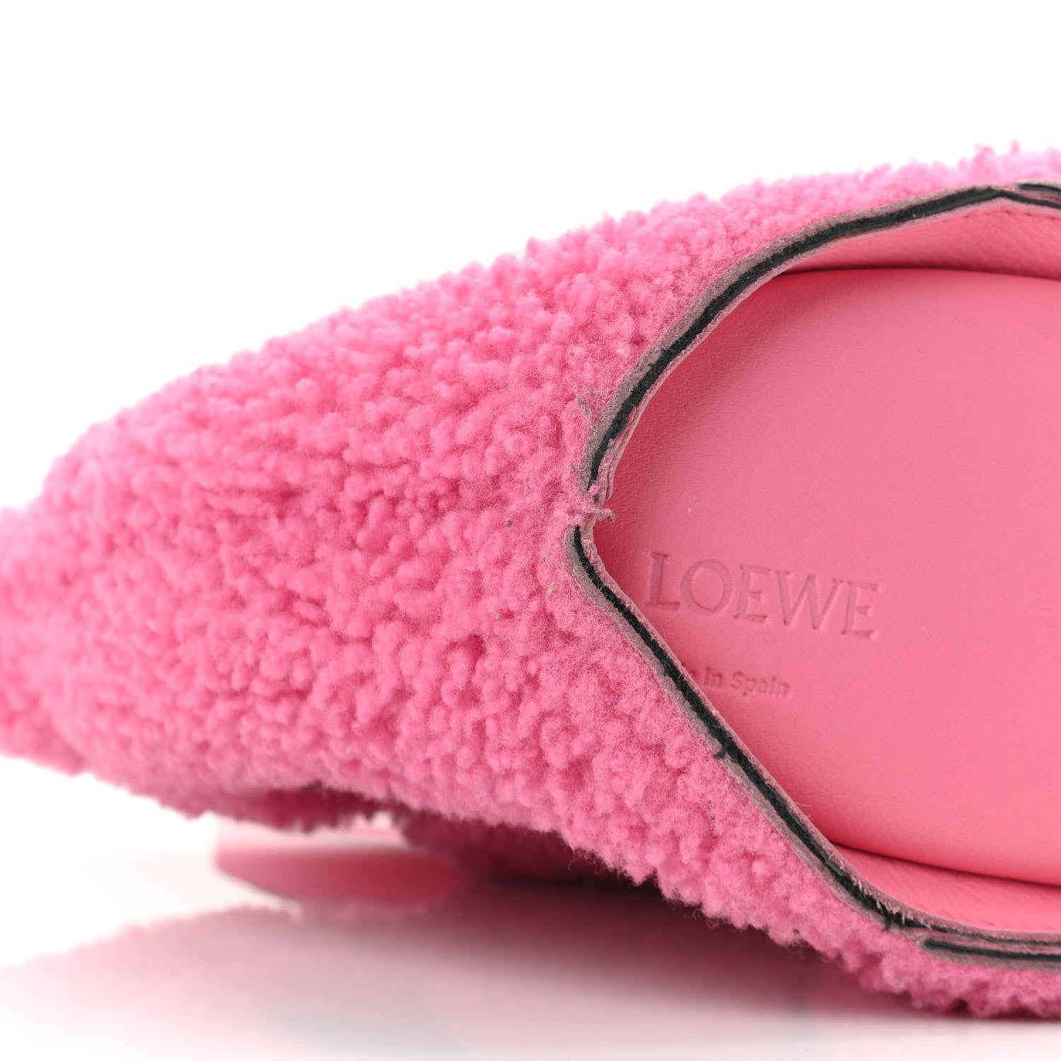 Loewe Shearling Mini Bunny Crossbody Bag Dark Pink 8 of 10