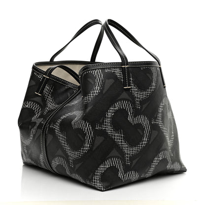 Burberry E Canvas Calfskin Summer Tote Graphite 5 of 13