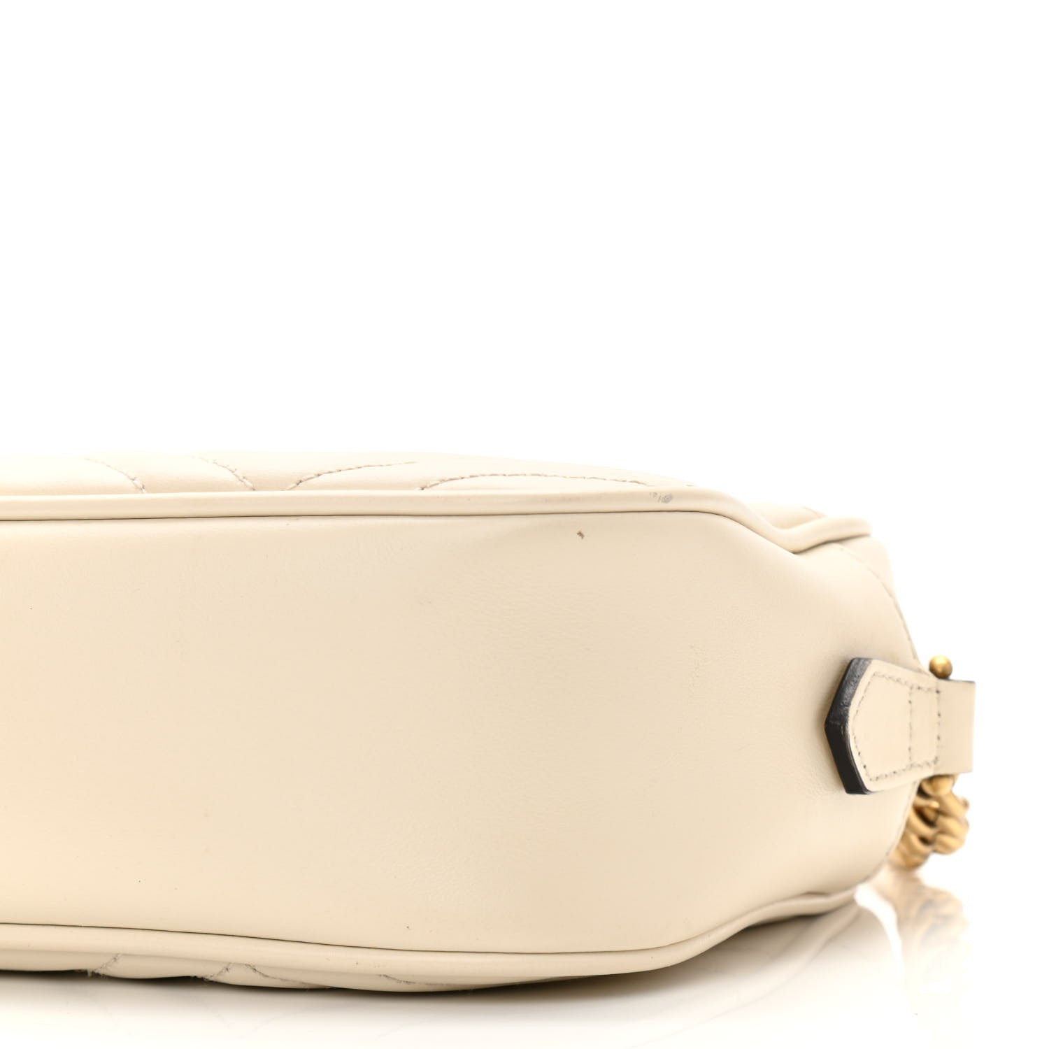Gucci Calfskin Matelasse Small GG Marmont Chain Shoulder Bag White 12 of 12