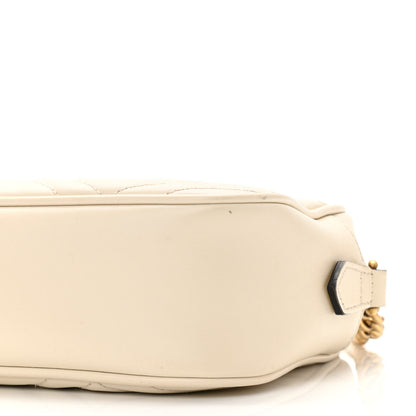 Gucci Calfskin Matelasse Small GG Marmont Chain Shoulder Bag White 12 of 12
