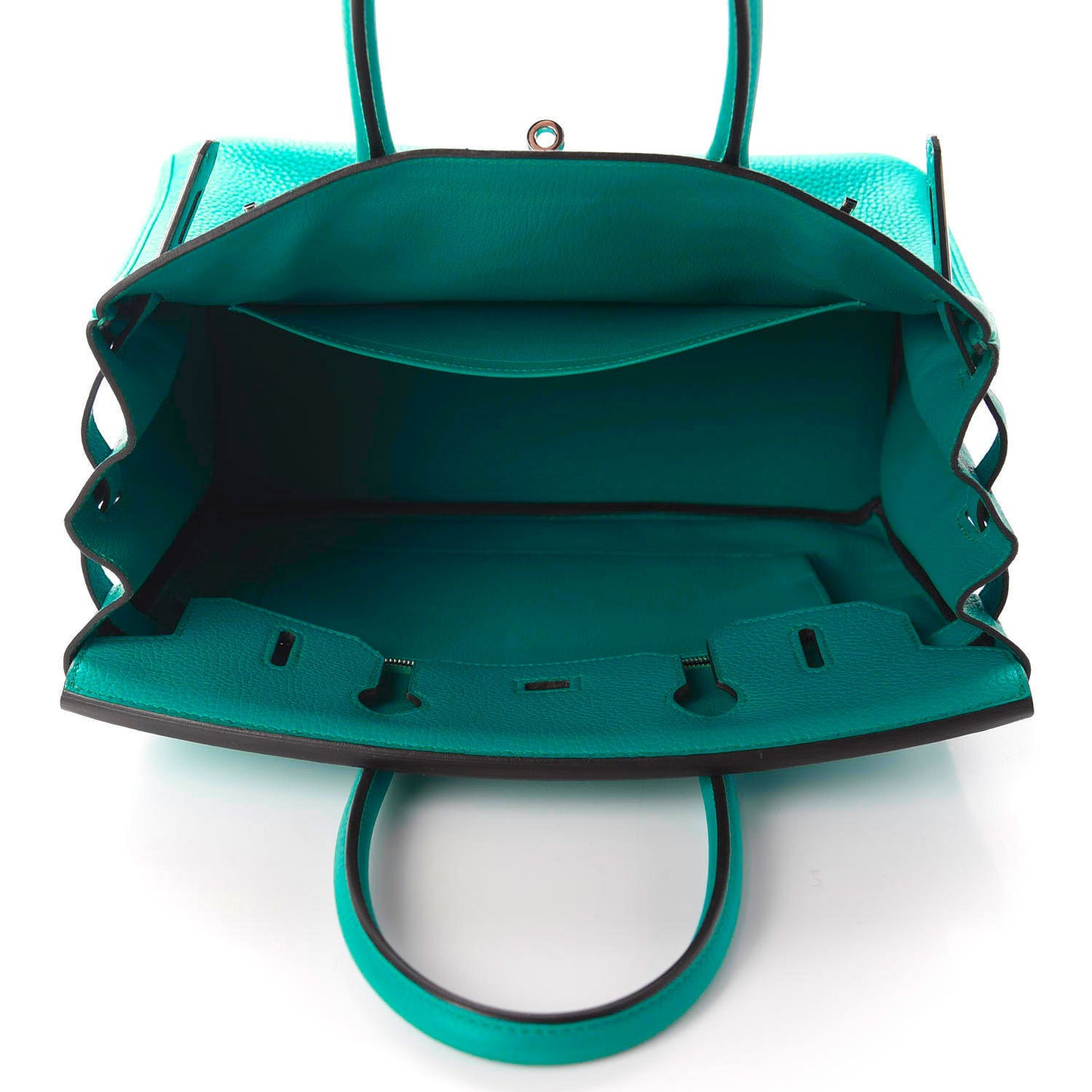 Taurillon Clemence Birkin 30 Bleu Paon