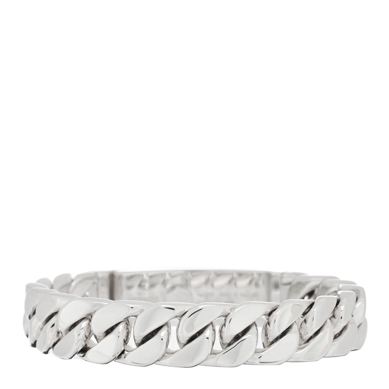 Hermes Sterling Silver GM Kelly Gourmette Bracelet ST 2 of 4