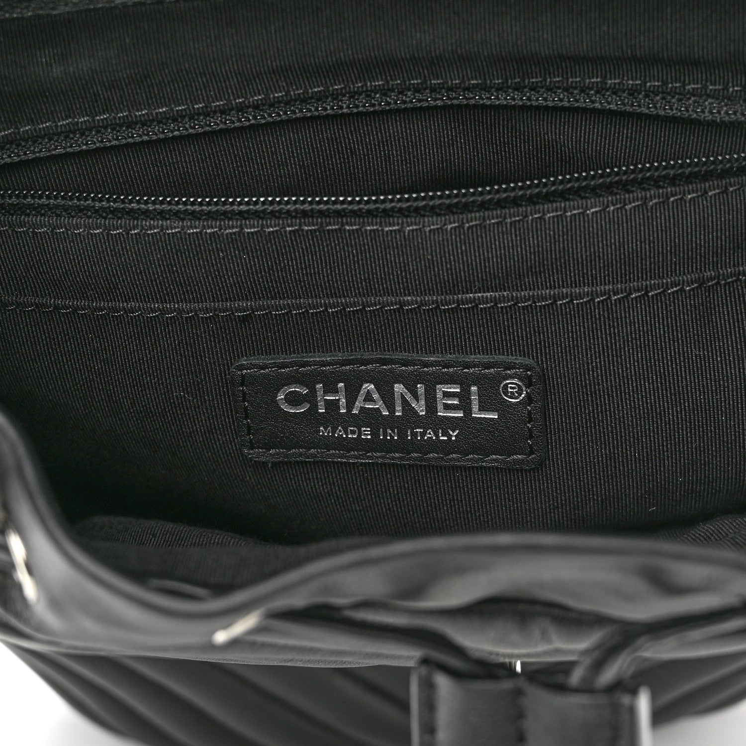 Chanel Calfskin Chevron Quilted Small Urban Spirit Backpack Black 6 of 10