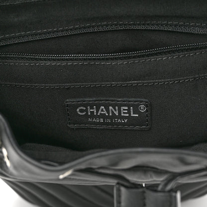 Chanel Calfskin Chevron Quilted Small Urban Spirit Backpack Black 6 of 10