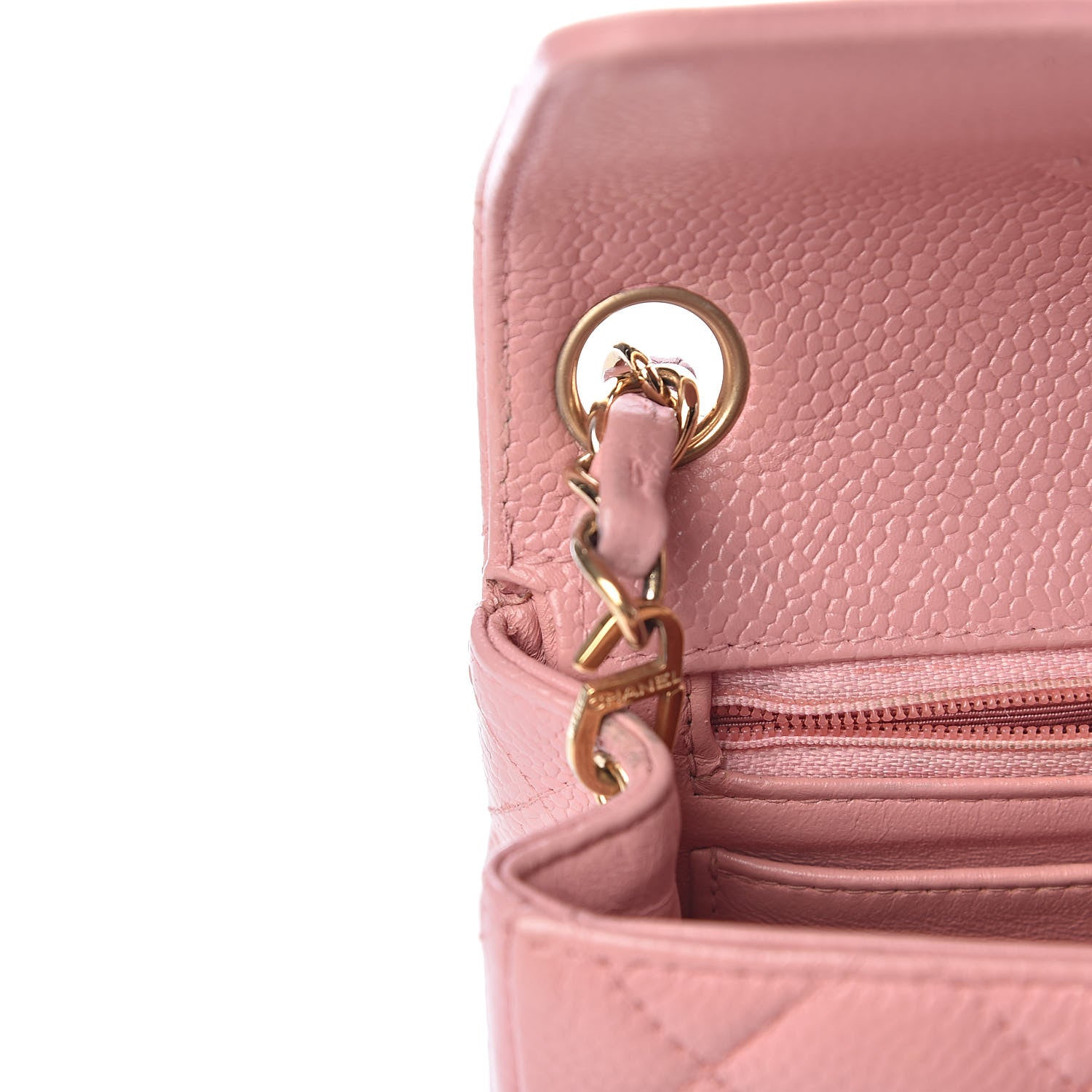 Chanel Caviar Quilted Mini Square Flap Pink 9 of 14