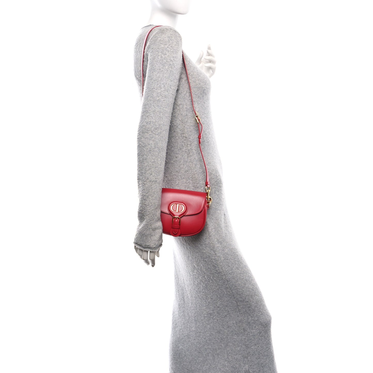 Box Calfskin Small Bobby Flap Red