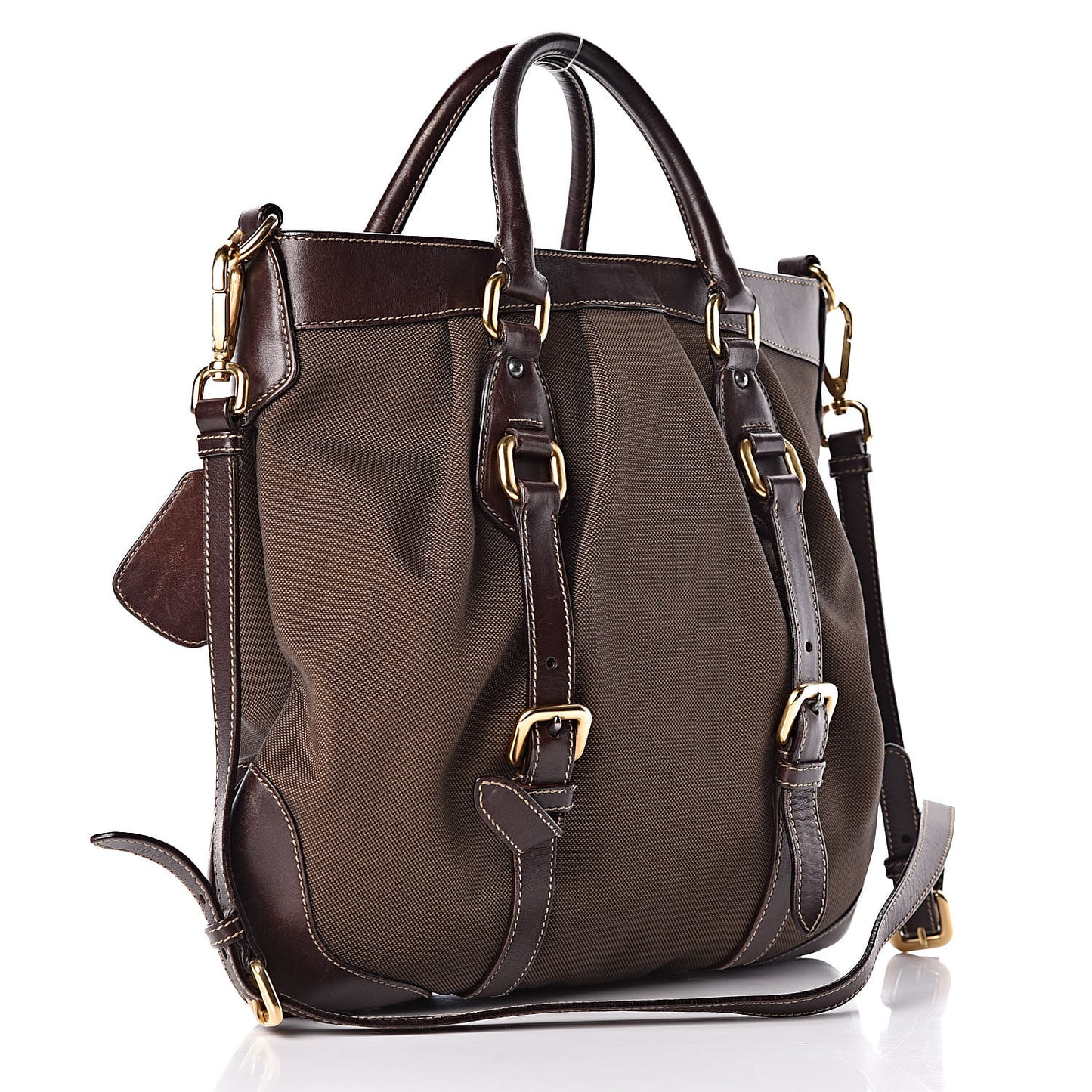 Jacquard Logo Tote Brown