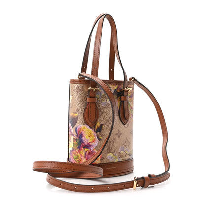 Louis Vuitton Metallic Monogram LV Garden Nano Bucket Bag Gold Gold 4 of 11