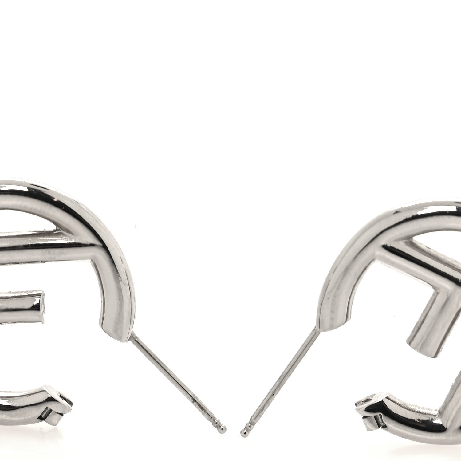 Fendi Metal F is Fendi Hoop Earrings Silver 3 of 5