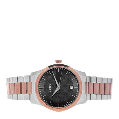 Gucci Stainless Steel 38mm G-Timeless Two Tone Quartz Watch Black 2 of 5