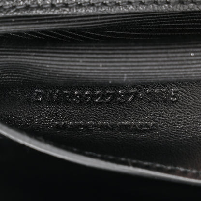 Saint Laurent Sheepskin Matelasse Chevron Monogram Medium College Bag Black 7 of 10