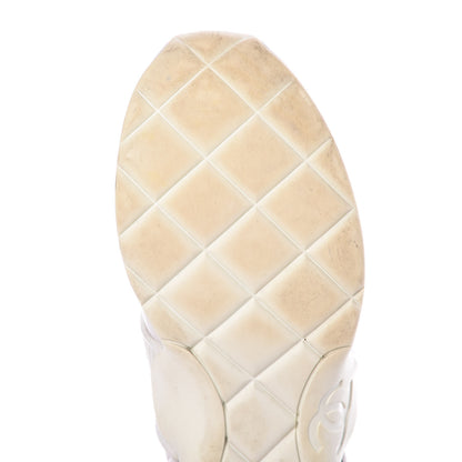 Chanel Stretch Fabric CC Sneakers 38 White 10 of 18