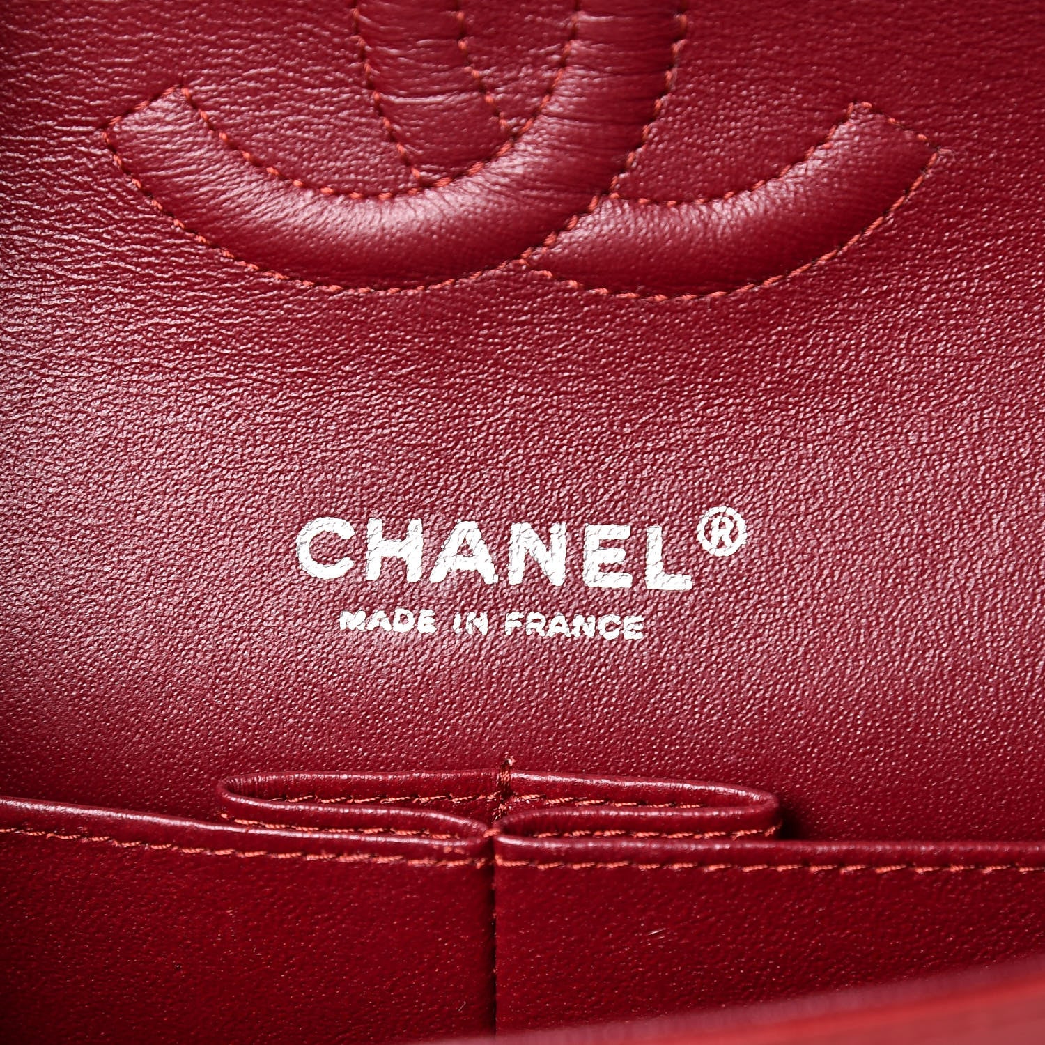 Chanel Patent Calfskin Quilted Medium Double Flap Dark Red 6 of 13