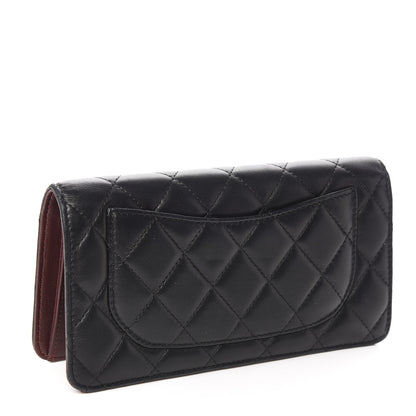 Chanel Lambskin Quilted Yen Wallet Black 3 of 8
